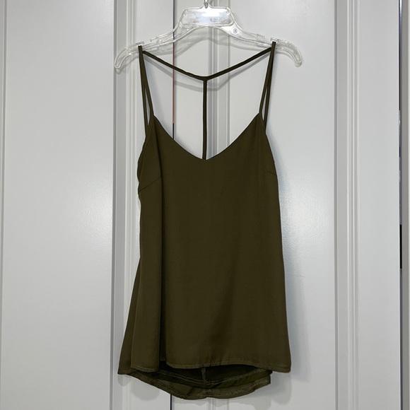 Olive Green Cami Tank Top - Picture 2 of 3